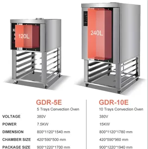 Four à convection industriel à air chaud 10 plateaux de Chine, pour boulangerie, fours à convection commerciaux à vendre, four à convection pour la cuisson du pain - Product Image 6