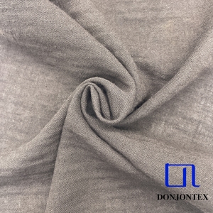 Высококачественная 100% из переработанного полиэстера, имитация льняной ткани для женских свадебных рубашек и одежды, мягкая на ощупь - Product Image 1