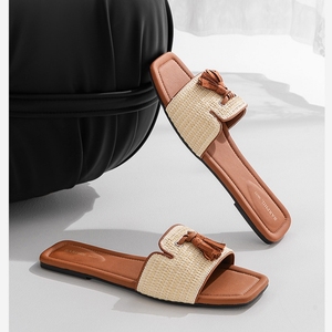 2025 nuova <span class=keywords><strong>donna</strong></span> estate pantofole da interno sandali Flat Slide per la <span class=keywords><strong>casa</strong></span> e all'aperto - Product Image 6