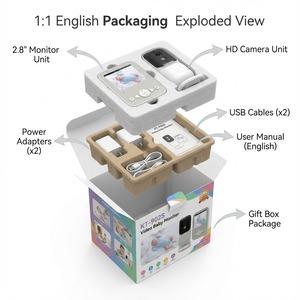 Babyphone vidéo KT-902S avec écran IPS de 2,8 pouces, 2,4 GHz FHSS sans fil, longue portée, signal privé, caméra pour bébé - Product Image 3