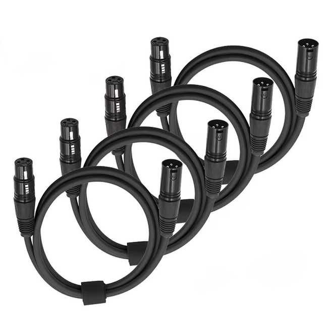 Hot Sale Xlr to Xlr Cable High Quality Male to Female Mic Snake Cable 3 Pin Connector Pvc Shielded Dj Balanced Audio Cable