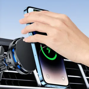 Новое поступление автомобильное беспроводное зарядное устройство 15 Вт Магнитный охлаждающий вентилятор держатель телефона