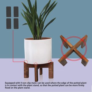 <span class=keywords><strong>Tabouret</strong></span> en <span class=keywords><strong>bois</strong></span> personnalisé pour Pot de plantes, petit accessoire pour scanner un Pot de 5 à 15 pouces - Product Image 6