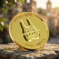 Pièces de monnaie personnalisées en alliage de zinc plaqué or avec logo 3D en relief (dent et étoile) – Pièce de défi pour cadeaux et souvenirs de clinique dentaire