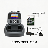 Détecteur de poissons portable LBT-1 3,5 pouces couleur avec sondeur de profondeur et transducteur sonar pour bateaux à appâts