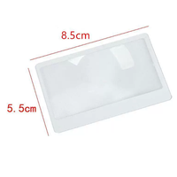 PVC Card Magnifying Glass, Bookmark Magnifying Glass, Ultra-thin Business Card Magnifying Glass, 85X55MM