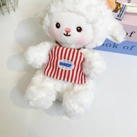 Superzachte marshmallow-textuur knuffelhanger wit lammetje met bakthema accessoire stressverlichtende cadeau voor kinderen en tieners