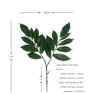 Feuilles d'arbre de mangue artificielles en plastique de style nordique - Feuilles décoratives hautement réalistes et écologiques pour la remise des diplômes et le Nouvel An chinois - Product Image 5