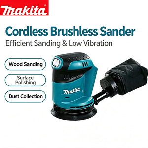 Ponceuse sur rail à batterie lithium 18V, polisseuse sans balais Makita, outil de polissage et de meulage pour le travail du bois domestique - Product Image 1