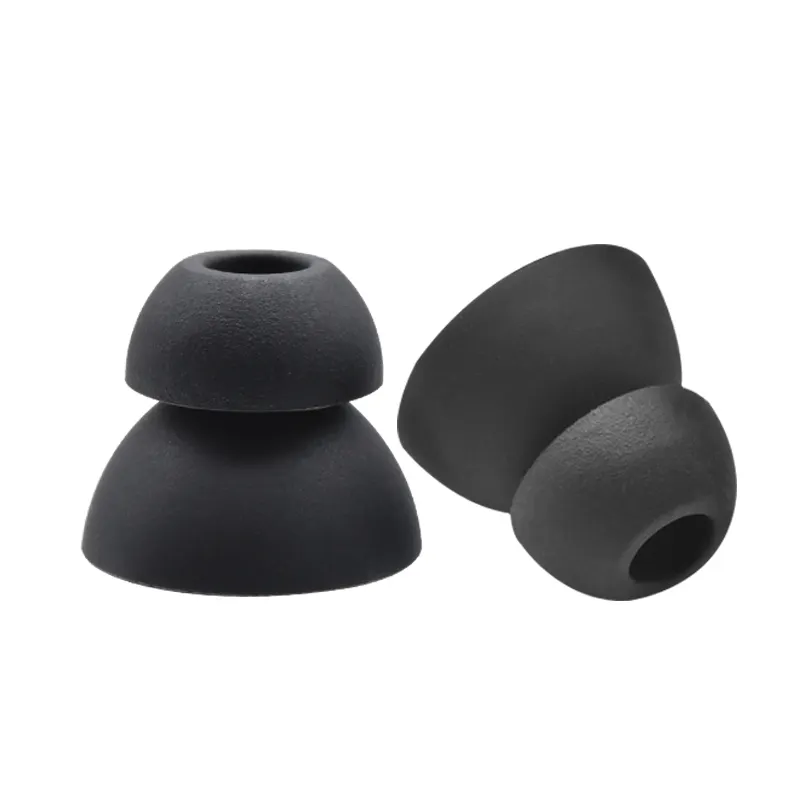 Hot Sale Double flansch 2 schichten Silicone Headphone Accessories Earbud Eartip Earmuff Earpiece For Earphone kopfhörer