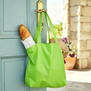 Sac de courses pliable en polyester avec logo de marque personnalisé, sac écologique lavable pour le marché, le supermarché et les courses quotidiennes - Product Image 3