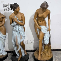Estatua de Bronce Personalizada BLVE para Exteriores, Figura de Dos Damas, Escultura Antigua de Mujer Sensual para Proyectos de Paisajismo de Resorts