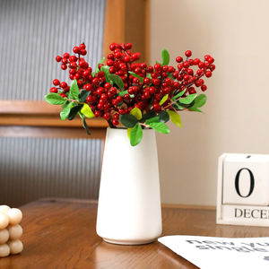 Yapay bitki sahte çiçek Holly çilek kızılcık ve yaban mersini ev dekor düğün süsleme fotoğraf Propsand için - Product Image 3