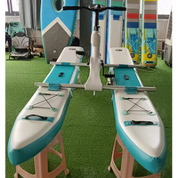 Vélos d'eau gonflables bleus de Waterbike portatif commercial avec le Waterbike de planche à pagaie pour le bateau de pédale de lac