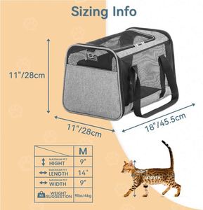 Free Sample <b>Cat</b> <b>Carrier</b> Dog <b>Carriers</b> Airline Approved <b>Soft</b>-Sided Pet <b>Carrier</b> Breathable, with Adjustable Shoulder Strap and - Product Image 2