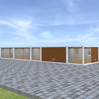 Pour JJC luxe 2 chambres Portable préfabriqué modulaire conteneur maisons 20ft 40ft appartements préfabriqués en acier toilette salle de bain