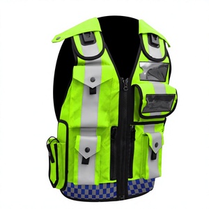 เสื้อกั๊กนิรภัยสะท้อนแสงแบบกำหนดเอง Hi Viz ผลิตจากโพลีเอสเตอร์ 100% สำหรับทุกเพศ ปรับขนาดได้ เหมาะสำหรับเจ้าหน้าที่รักษาความปลอดภัย - Product Image 1