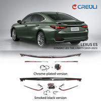 Feux arrière LED personnalisés CREULI, séquentiels, type traversant, fumés, Plug & Play, accessoires de freinage arrière pour Lexus ES 19-23