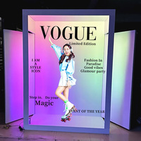 Livraison gratuite en 48H Photo Booth Box Magazine avec lumière d'appoint LED