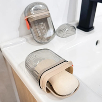 Boîte à savon de voyage créative et portable avec couvercle hermétique et fonction de drainage pour kits de salle de bain en déplacement