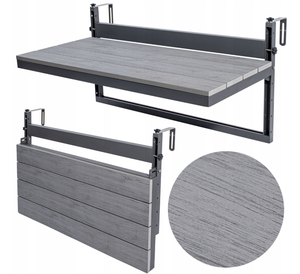 Vendita calda in polonia rettangolo regolabile in altezza <span class=keywords><strong>pieghevole</strong></span> balcone tavolo con tubo di acciaio supporto per balcone <span class=keywords><strong>ringhiera</strong></span> - Product Image 1