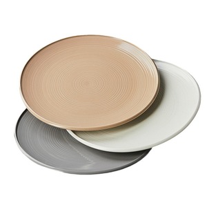 จานสเต็กเซรามิกสีพื้นเรียบง่ายทันสมัย ใช้กับไมโครเวฟได้ จานกลมแบน สำหรับร้านอาหาร โรงแรม ผลิตด้วยเตาเผาแบบง่าย - Product Image 5