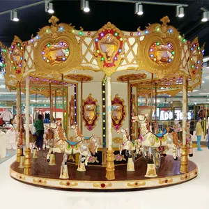 Trong nhà trẻ em mới vui chơi giải trí công viên cơ sở nhà máy tùy chỉnh điện sang trọng Carousel ngựa Rides để bán