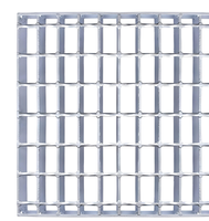 Grille de caniveau moderne à charnières relevables (acier au carbone galvanisé à chaud / acier inoxydable 304/316) en maille soudée dentelée antidérapante