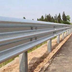 roadside galvanized guardrail highway anti crash barrier roadway metal fence