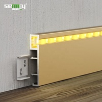 Plinthe LED moderne avec base en alliage d'aluminium, éclairage de plinthe LED pour mur et sol, plinthe LED en aluminium