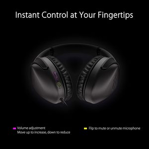 Casque de jeu filaire ROG Strix Go Core avec transducteur dynamique, en plastique, 3,5 mm, circum-auriculaire, noir, pour PC, Mac, Nintendo – Vente en gros - Product Image 2