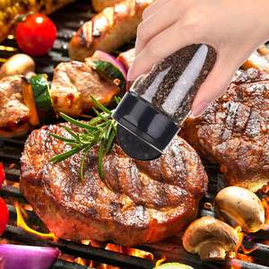 Envase de Plástico Transparente para Condimento de Sal Marina de Grado Alimenticio, Botella para Especias con Tapa Abatible Negra de Mariposa, 350 ml - Product Image 5