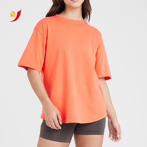 Camiseta estampada personalizada para <span class=keywords><strong>mujer</strong></span>, prenda de vestir, de algodón suave, con diseño Popular, de gran tamaño y peso pesado, 100% - Product Image 1