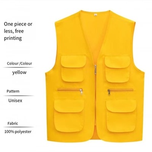 Gilet d'été décontracté à fermeture éclair pour hommes pour les activités <span class=keywords><strong>de</strong></span> plein air Logo personnalisé gilet multi-poches pour la randonnée photographie <span class=keywords><strong>de</strong></span> <span class=keywords><strong>journaliste</strong></span> - Product Image 6