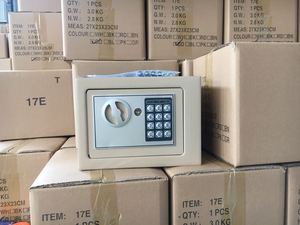 Electronic Digital Password Safe Box with <b>Keypad</b> and Keyhole Gold Color - Product Image 3