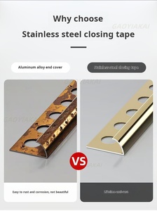 Bande de seuil de plancher de garniture de bord de tapis d'arc durable en acier inoxydable 304 <span class=keywords><strong>pour</strong></span> l'approvisionnement de fabricant de transition de tapis à <span class=keywords><strong>carrelage</strong></span> - Product Image 5