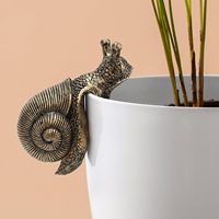 Statue d'escargot vintage en bronze, miniature en résine, ornement animal pour la décoration de jardin, support pour pot de fleurs et vase, idéal pour mariage