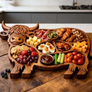 Highland Beef Deli <b>Snack</b> <b>Tray</b> Compartmentalized Serving Platter For Cheese Nuts Fruits And <b>Snacks</b> - Product Image 4