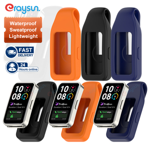 Eraysun thép <span class=keywords><strong>Clip</strong></span> Silicone trường hợp Đối với Huawei ban nhạc 10 9 8 NFC y tá bác sĩ xem <span class=keywords><strong>clip</strong></span> bảo vệ mềm chống mất khóa chủ - Product Image 1