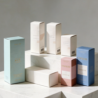 Boîte en papier d'art avec fermeture à rabat, impression de logo laminé sur mesure, pour emballages de cosmétiques, d'huiles essentielles et de parfums