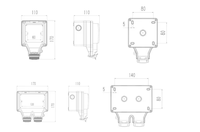Prise murale électrique industrielle étanche IP66 de marque IGERCN, 1 gang, 240V/13A, en cuivre, pour extérieur, modèle IG86LP-S