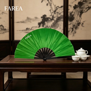 Ventilador plegable liso de colores puros barato ventilador rave de bambú grande de 13 pulgadas para fiesta y regalo - Product Image 4