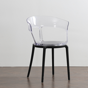 Wholesale Factory Furniture Modern Home Kitchen Coffee Shop Restaurant <strong>Tub</strong> Armrest Transparent Plastic Acrylic <strong>Dining</strong> <strong>Chairs</strong> - Product Image 5