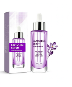 Private Label Bakuchiol Face Serum Anti Aging <b>Liquid</b> Facial Essence with Hyaluronic Acid Niacinamide 50ml - Product Image 1