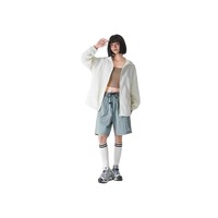 Jaket Hoodie Pelindung Sinar Matahari UPF50+ Bahan Sutra Es Ringan Gaya Jalanan untuk Musim Panas, 100% Nilon Ramah Kulit, Pakaian Luar untuk Aktivitas Luar Ruangan