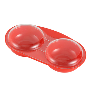 Outil de cuisine créatif pour le petit-déjeuner au <span class=keywords><strong>micro</strong></span>-ondes, double <span class=keywords><strong>tasse</strong></span>, poêle à pochée rouge, outil pour faire bouillir les œufs au <span class=keywords><strong>micro</strong></span>-ondes - Product Image 1