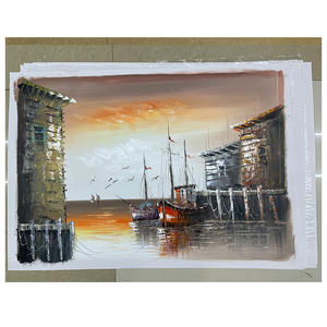 Fait à la main 100% personnalisé moderne impressionniste peinture à l'huile Coloful bateau toile de haute qualité peint à la main aquarelle papier moyen - Product Image 5