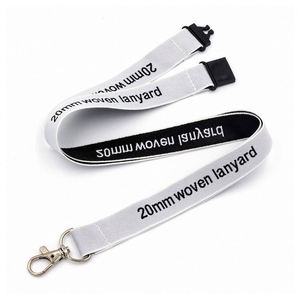 Fashion <b>Polyester</b> Materials Cheap Jacquard logo Woven logo <b>Lanyard</b> - Product Image 1