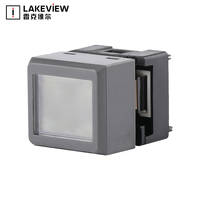 Afficheur LCD électronique LAKEVIEW 64x32 pixels avec interface SPI, rétroéclairage RVB programmable, bouton poussoir 1NO1NC, diffusion