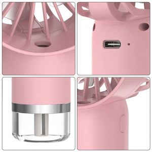 Mini Air Mist Spray Cooler Fan USB Rechargeable Portable Hand Cooling <b>Humidifier</b> Fan with Water Tank - Product Image 5
